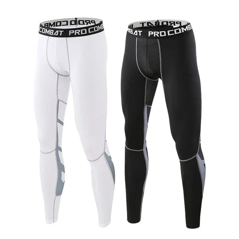 Conjunto de treino masculino, Fitness Sportswear, Leggings de compressão, roupas esportivas, ginásio moletom apertado, Rash Guard Lycra, treinamento