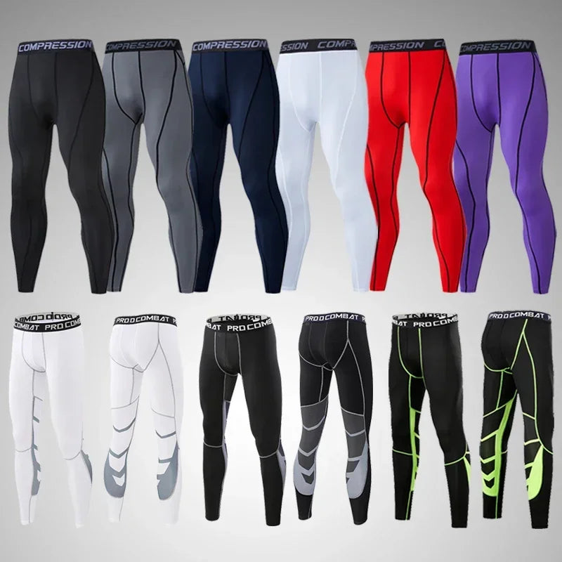 Conjunto de treino masculino, Fitness Sportswear, Leggings de compressão, roupas esportivas, ginásio moletom apertado, Rash Guard Lycra, treinamento