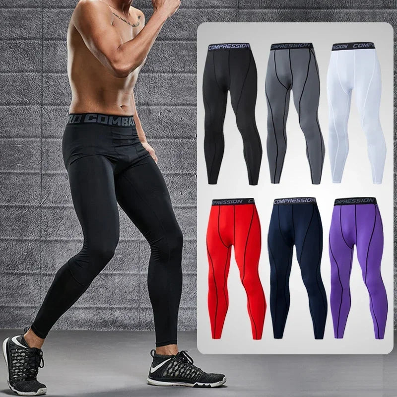 Conjunto de treino masculino, Fitness Sportswear, Leggings de compressão, roupas esportivas, ginásio moletom apertado, Rash Guard Lycra, treinamento